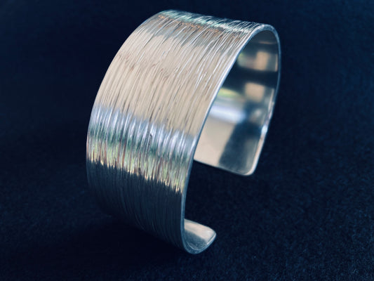 Silver Bark Texture Cuff