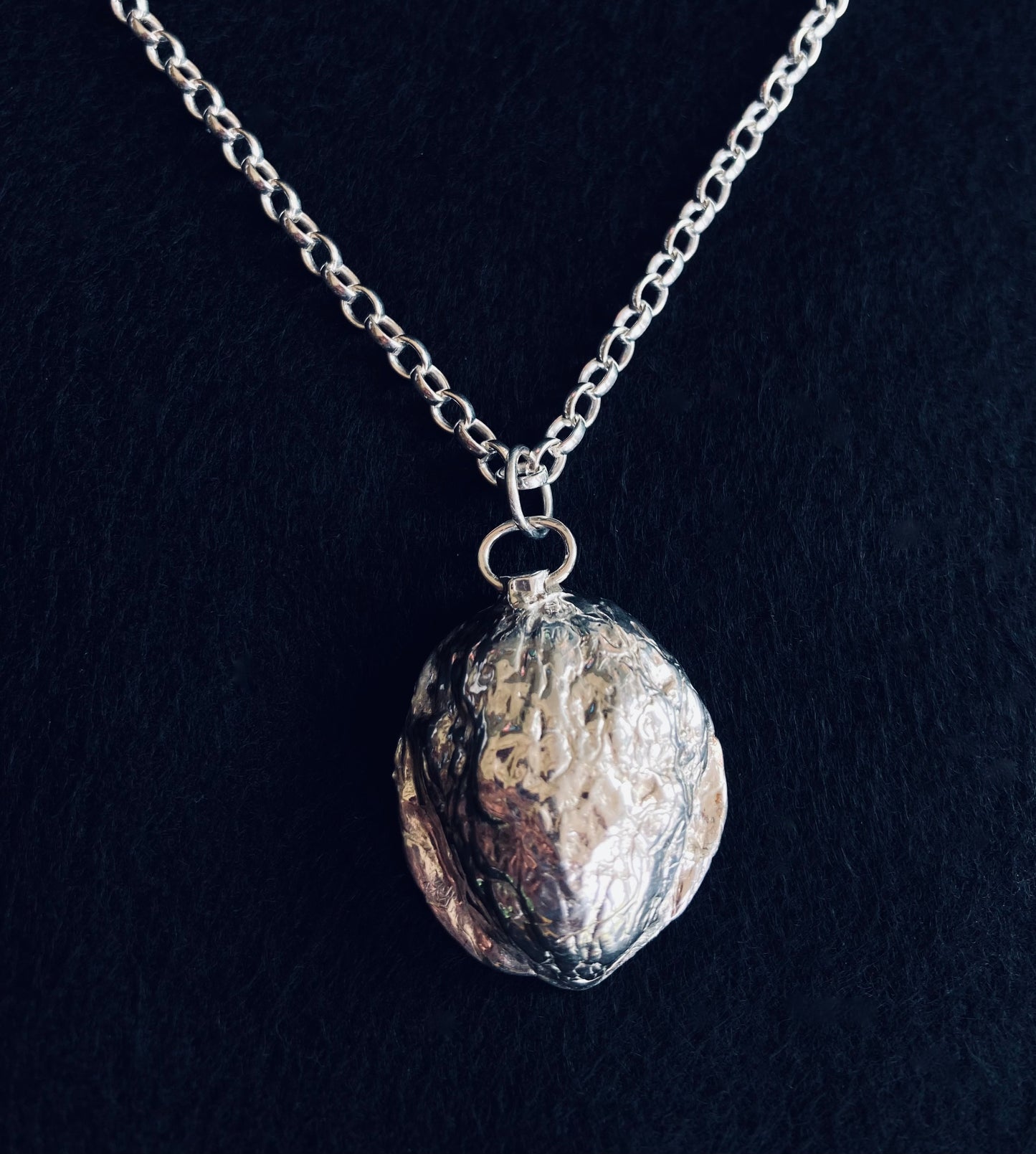 Silver Walnut Pendant