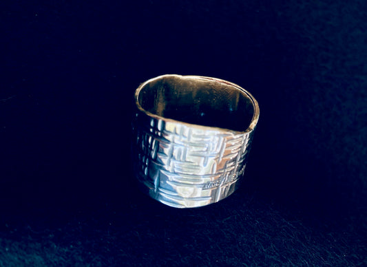 Hand forged silver ring